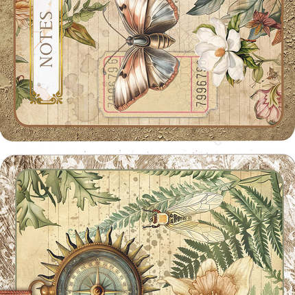 RICE PAPER A5 MIXED 8/PKG CABINET OF CURIOSITIES