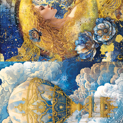 RICE PAPER A5 MIXED 8/PKG CELESTIAL
