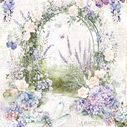 RICE PAPER A5 MIXED 8/PKG SECRET GARDEN