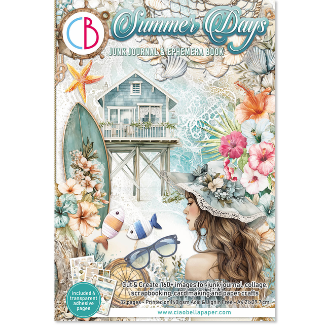 SUMMER DAYS A4 - Junk journal ephemera book-Ciao Bella