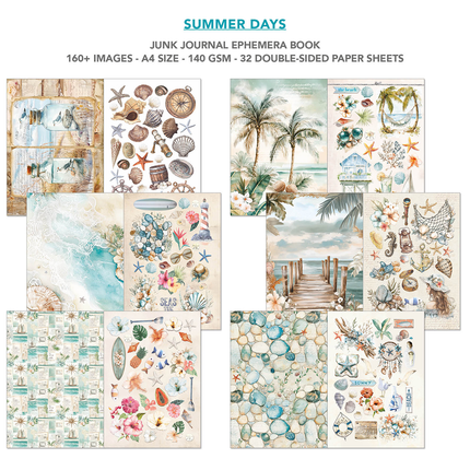 SUMMER DAYS A4 - Junk journal ephemera book-Ciao Bella