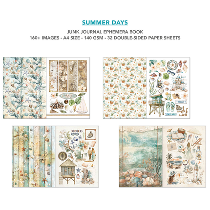 SUMMER DAYS A4 - Junk journal ephemera book-Ciao Bella
