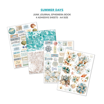 SUMMER DAYS A4 - Junk journal ephemera book-Ciao Bella