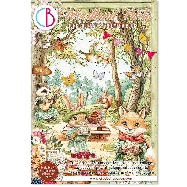 WOODLAND PARTY A4 - Junk journal ephemera book-Ciao Bella