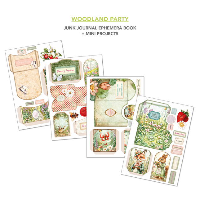 WOODLAND PARTY A4 - Junk journal ephemera book-Ciao Bella