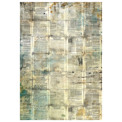 MIXED MEDIA RICE PAPER A4 SET 4/PKG TIME CAPSULE