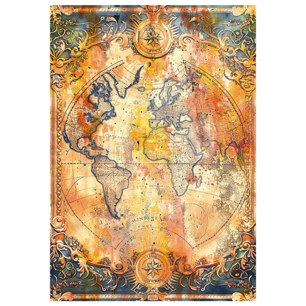 MIXED MEDIA RICE PAPER A4 SET 4/PKG PAST TIME
