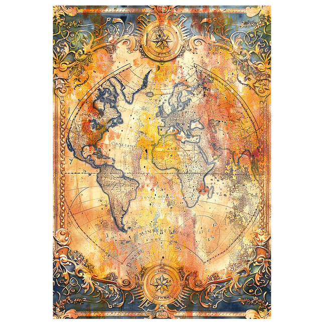 MIXED MEDIA RICE PAPER A4 SET 4/PKG PAST TIME