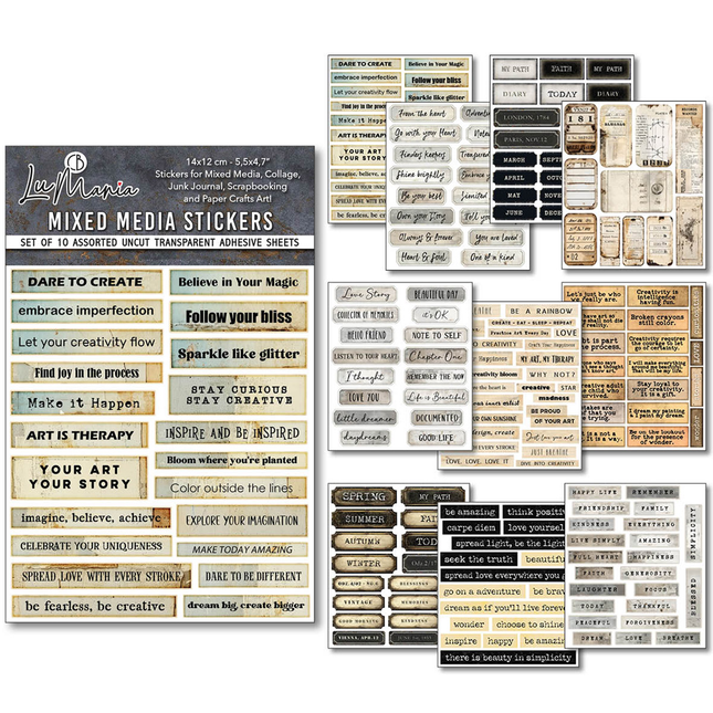STICKER SET 10/PKG LITTLE WORDS