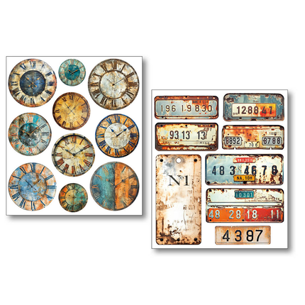 STICKER SET 10/PKG GRUNGY TAGS