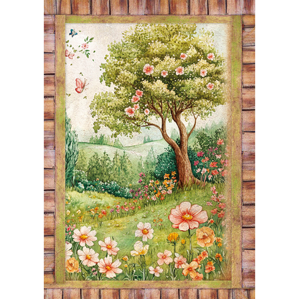 RICE PAPER A5 MIXED 8/PKG WOODLAND PARTY
