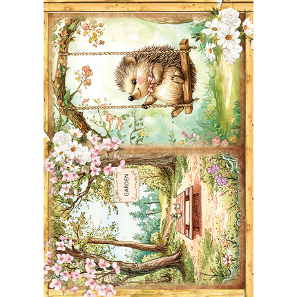 RICE PAPER A5 MIXED 8/PKG WOODLAND PARTY