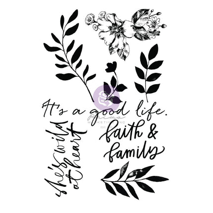 Watercolor Floral Collection Clear Stamp - 8 pcs / photopolymer