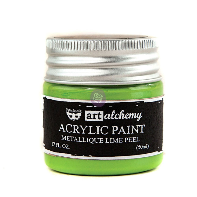 Art Alchemy-Acrylic Paint-Metallique Lime Peel 1.7oz / acrylic paint