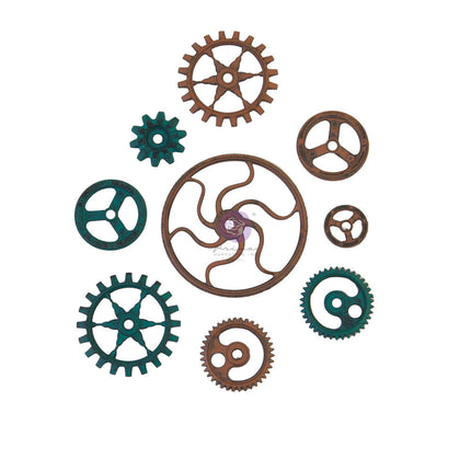 Mechanicals - Grungy Gears  - 9 pcs / metal