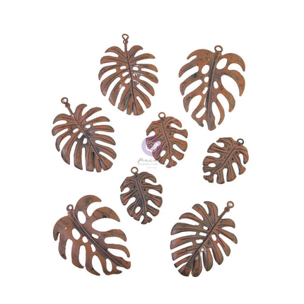 Mechanicals - Rusty Monstera  - 8 pcs / metal