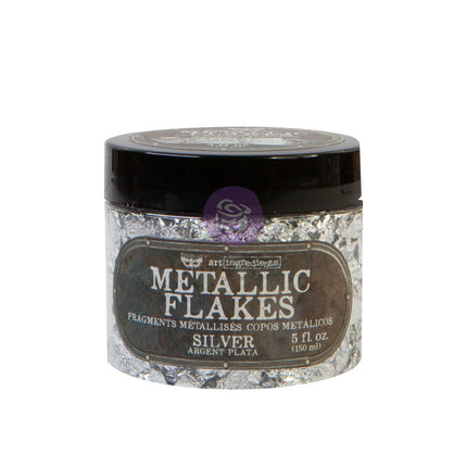 Art Ingredients - Metal Flakes - Silver - 1 jar, total weight 30g including container / foil