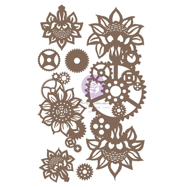 Finnabair Decorative Chipboard - Machine Floral Decors  - 7 pcs / chipboard