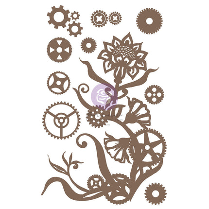 Finnabair Decorative Chipboard - Steampunk Flowers  - 13 pcs / chipboard