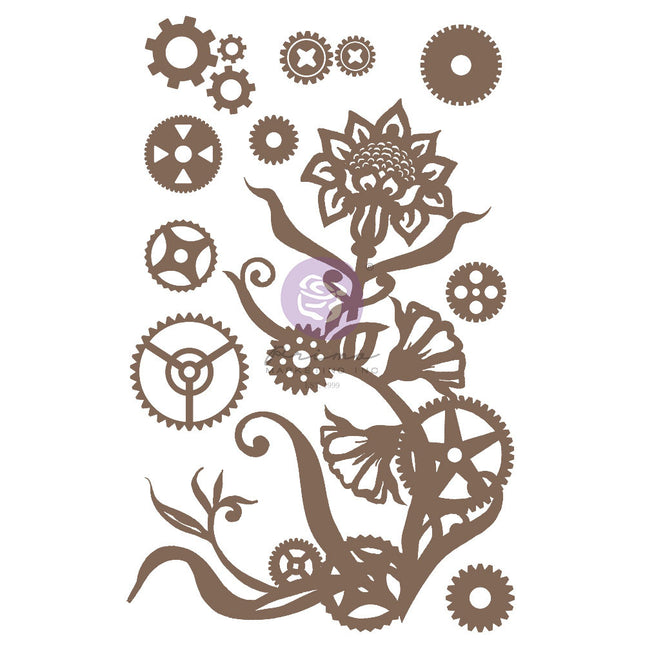 Finnabair Decorative Chipboard - Steampunk Flowers  - 13 pcs / chipboard