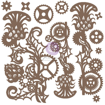 Finnabair Decorative Chipboard - Mechanical Thistle  - 11 pcs / chipboard