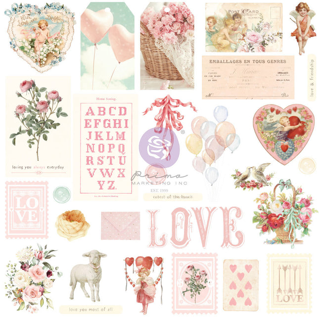 Magic Love Collection Ephemera - 29 pcs w/ foil details / paper