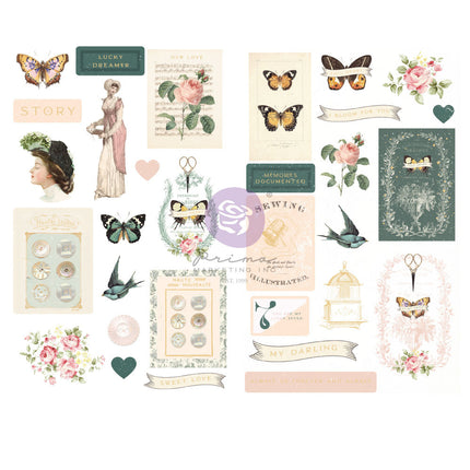 My Sweet Collection Chipboard Stickers - 31 pcs w/ foil details / chipboard stickers