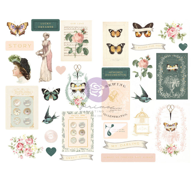 My Sweet Collection Chipboard Stickers - 31 pcs w/ foil details / chipboard stickers