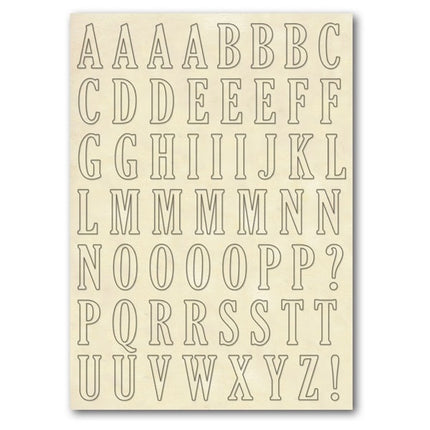Wooden frames A5 size - Upper case Alphabet