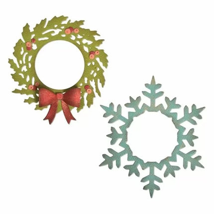 Sizzix • Thinlits die set Wreath & snowflake