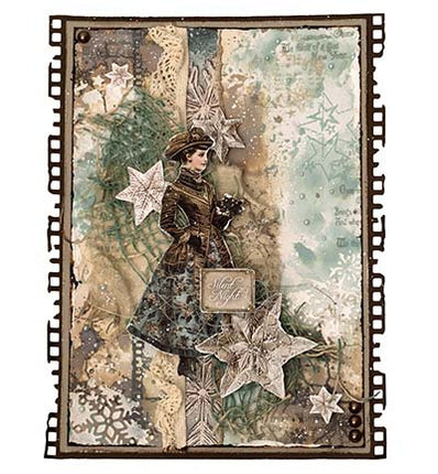 JMA Collage Paper Pad Backgrounds & Elements Christmas Blush nr. 391