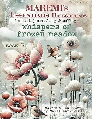 Maremi's Small Art - Essentialis Backgrounds for art journaling & collage WHISPERS OF FROZEN MEADOW