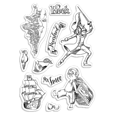 Clear Stamp Set 4"x6" Hook & Mr Smee