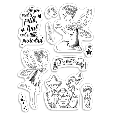 Clear Stamp Set 4"x6" Tinker Bell & The Lost Boys