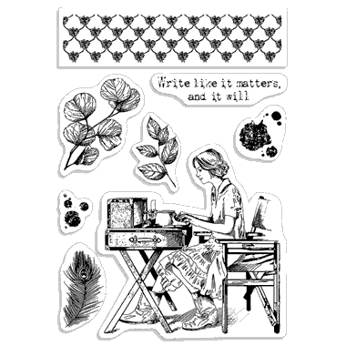 Clear Stamp Set 4"x6" Write like it matters