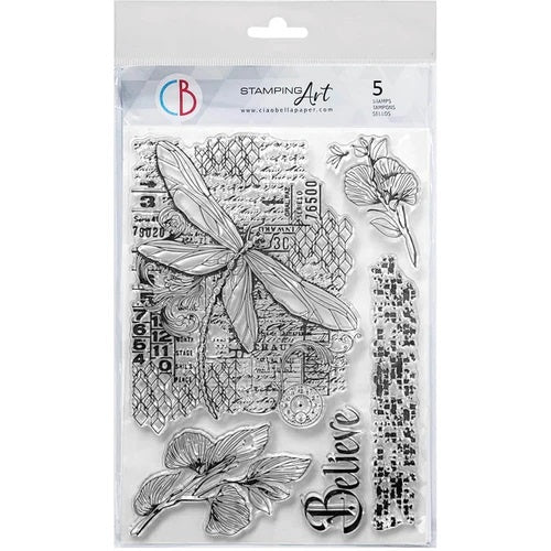 Clear Stamp Set 6"x8"  Fly through dreams