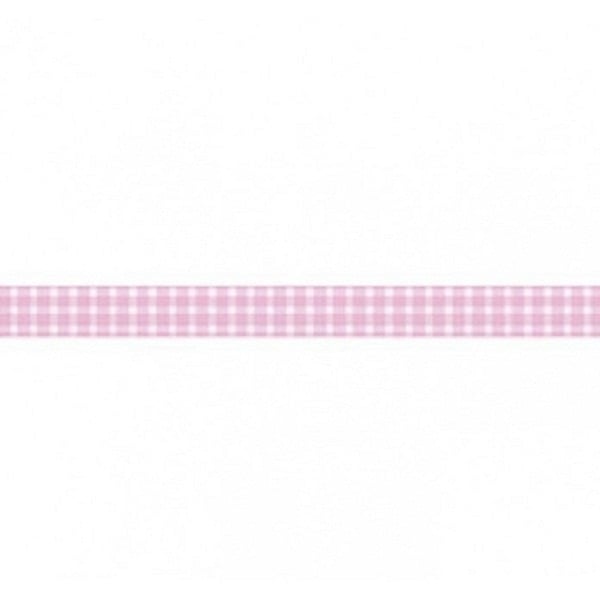 Deco tape cm. 2x10m - Pink and white check