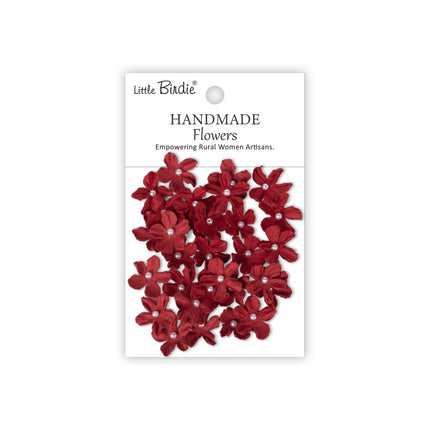 Handgemaakte Bloemen Pearl Petites - Cardinal Red 30pc
