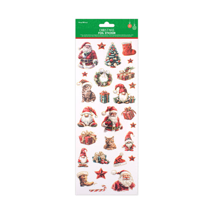 Kerst Peel-Off Foil Stickers - Festive Mode ca. 13.75 x 5in 1 vel