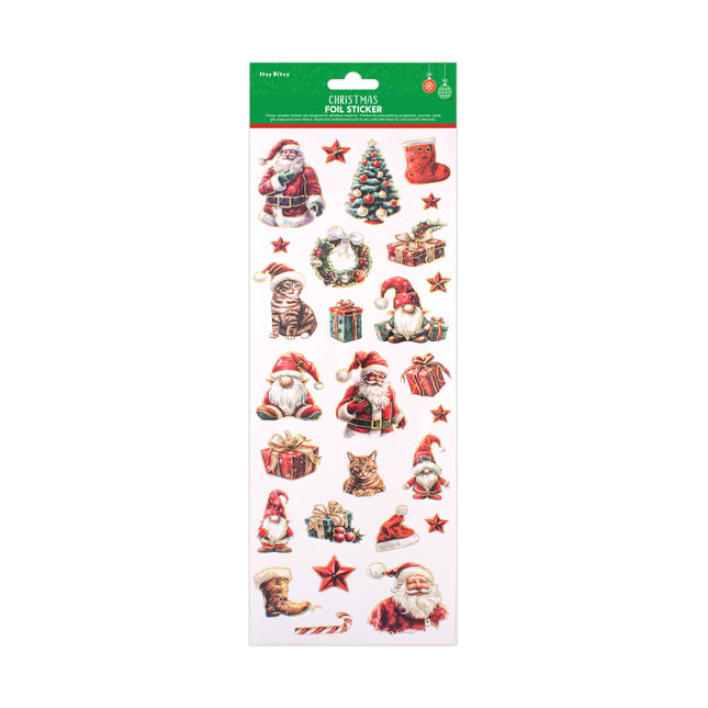 Kerst Peel-Off Foil Stickers - Festive Mode ca. 13.75 x 5in 1 vel