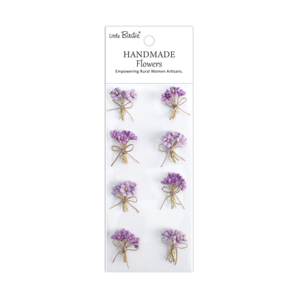 Handgemaakte Bloemen Bouquet - Lilac Whisper 8pc