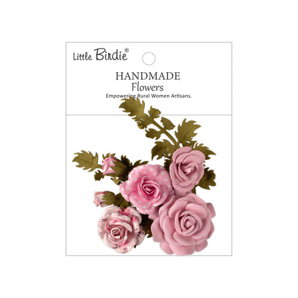 Handgemaakte Bedrukte Papieren Bloemen - Roisin, Pink symphony 8pc