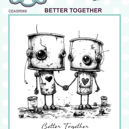 Andy Skinner Pre-Cut Rubber Stamp Botology Better Together (CEASR069)