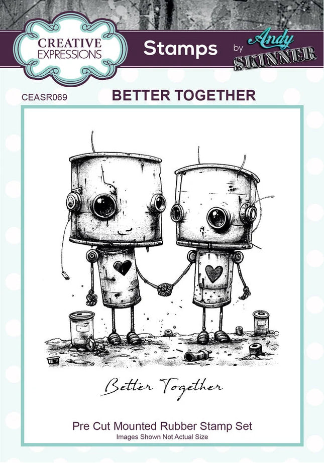 Andy Skinner Pre-Cut Rubber Stamp Botology Better Together (CEASR069)