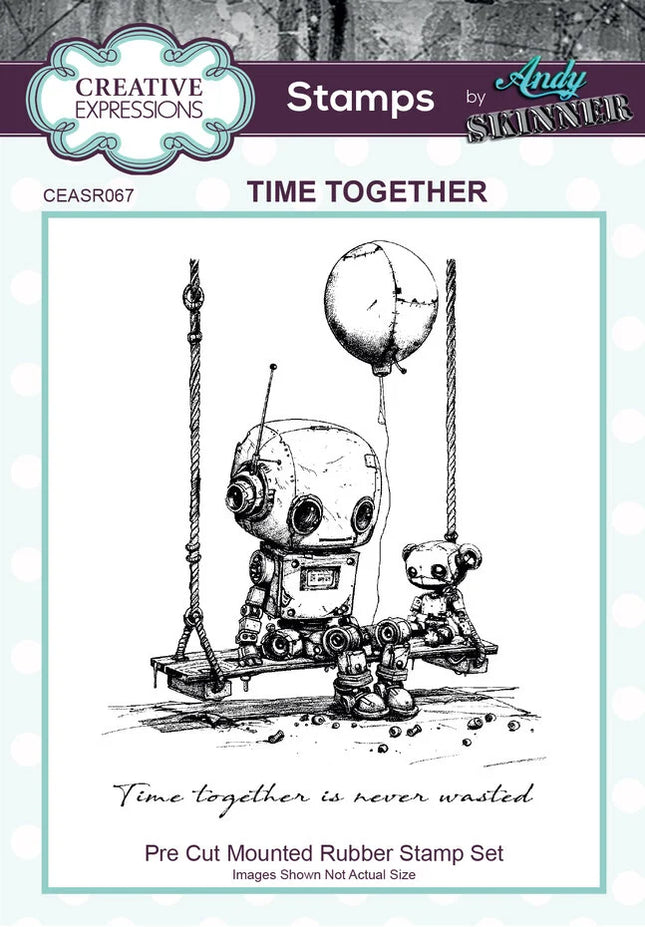 Andy Skinner Pre-Cut Rubber Stamp Botology Time Together (CEASR067)
