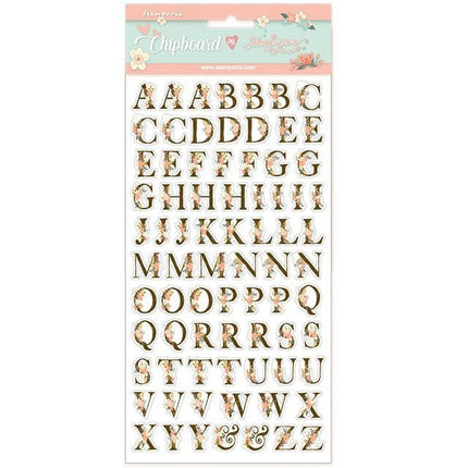 Chipboard cm.15x30 Alphabet
