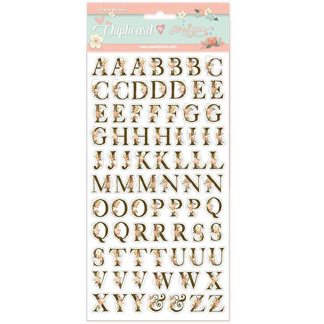 Chipboard cm.15x30 Alphabet
