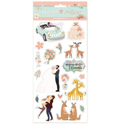 Chipboard cm.15x30 Wedding subjects