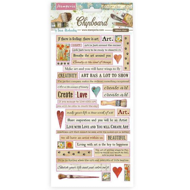 Chipboard cm 15x30 - Atelier quotes
