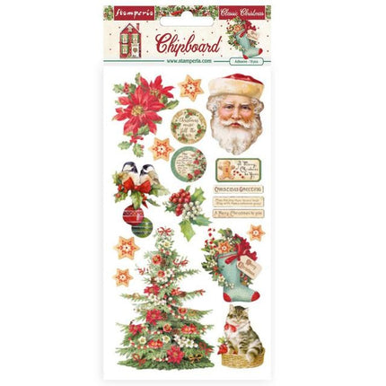 Chipboard cm 15x30 - Classic Christmas